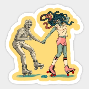 Roller Disco Medusa Sticker